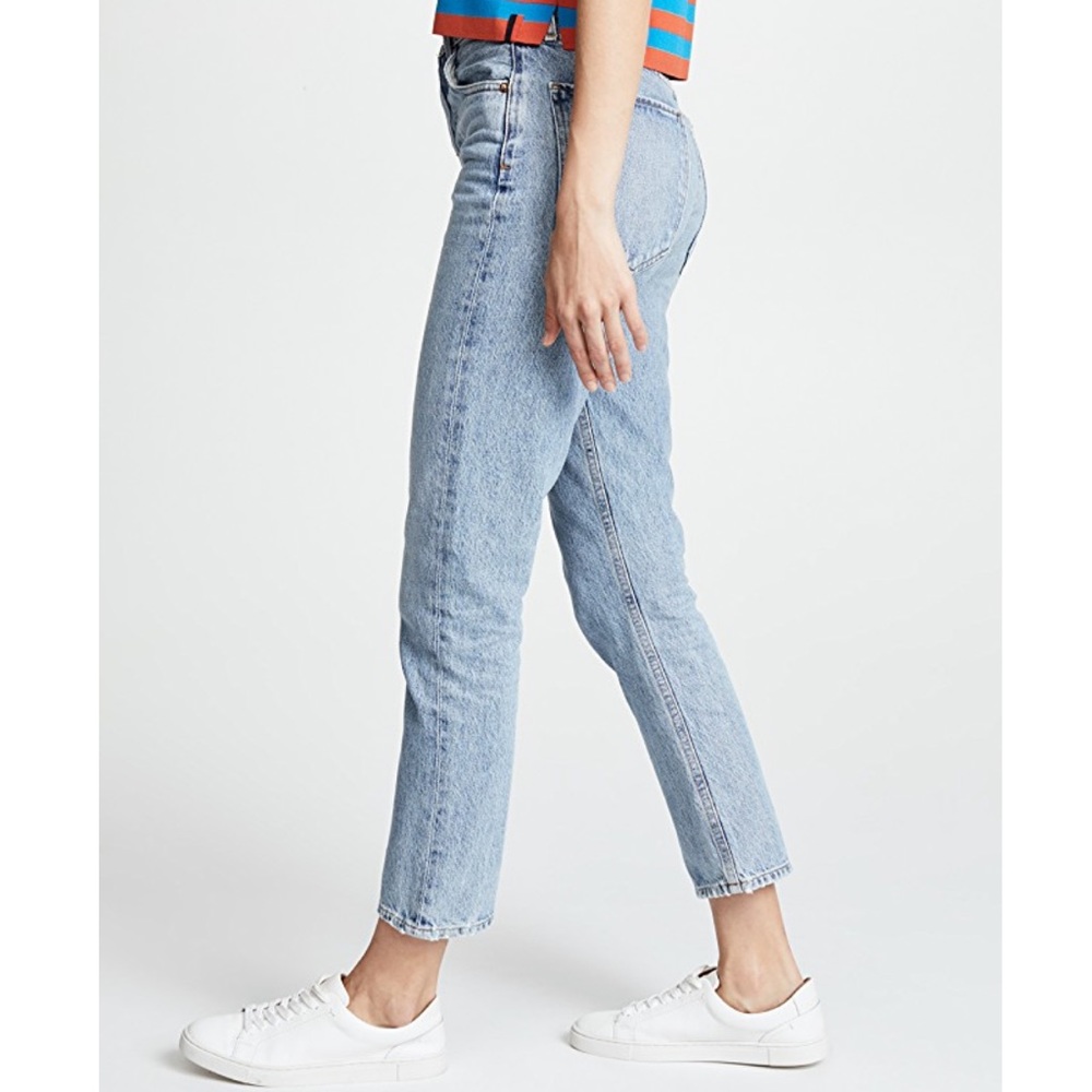 Agolde Riley High Rise Crop Jeans in Renewal - Picture 4 of 7